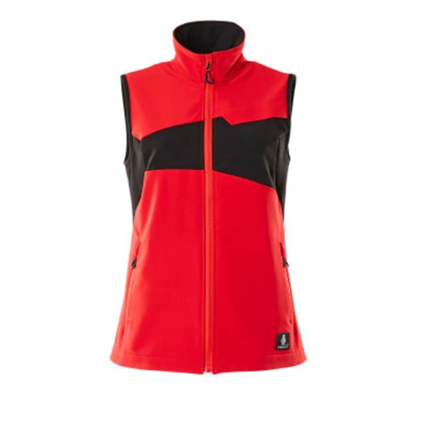 Mascot Women's Stretch Gilet - Traffic Red/Black - Small