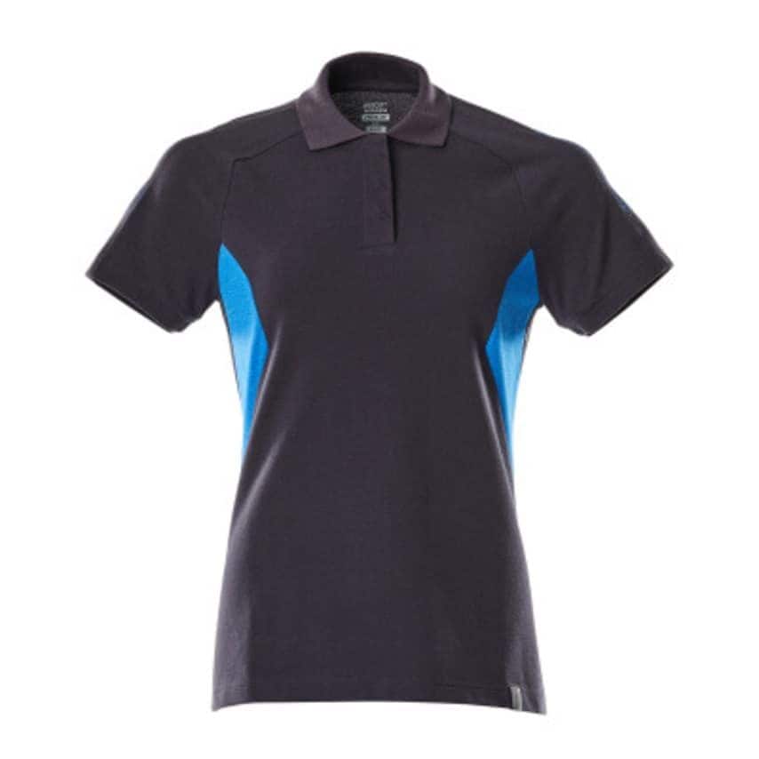 Mascot Ladies Polo Shirt - Dark Navy/Azure Blue - Small