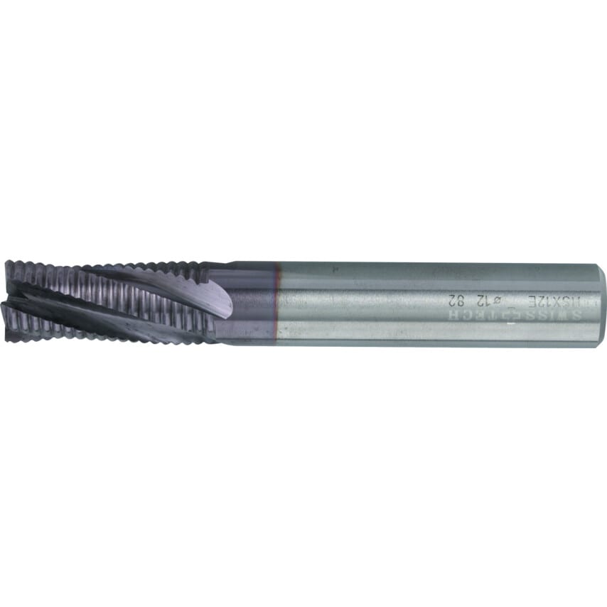 Swisstech 16.0mm St/sh Fine Rough End Mill Q-coat