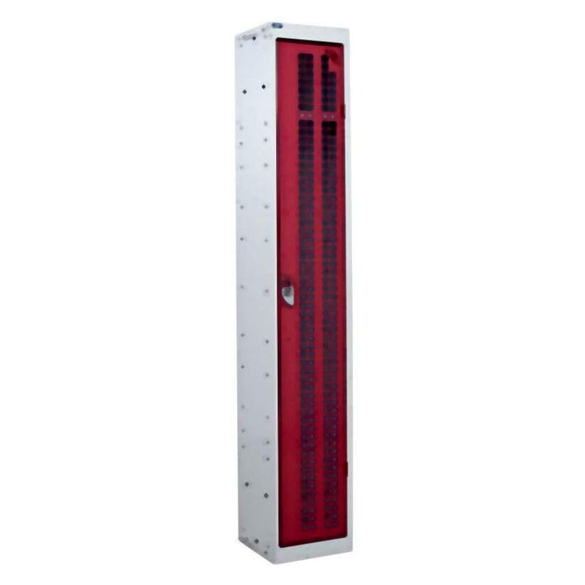 QMP School Locker 1365.300.450 - 1 Compartment - Red Doors