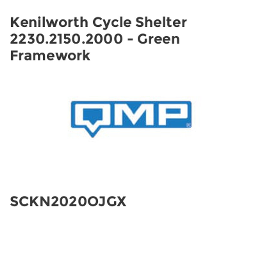 QMP Kenilworth Cycle Shelter 2230.2150.2000 - Green Framework