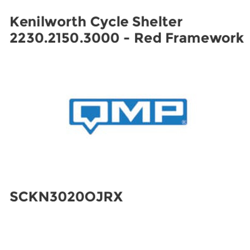 QMP Kenilworth Cycle Shelter 2230.2150.3000 - Red Framework