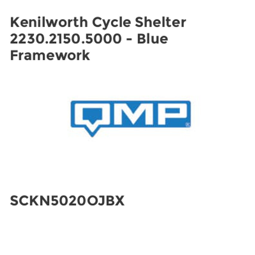 QMP Kenilworth Cycle Shelter 2230.2150.5000 - Blue Framework