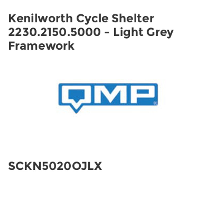QMP Kenilworth Cycle Shelter 2230.2150.5000 - Light Grey Framework