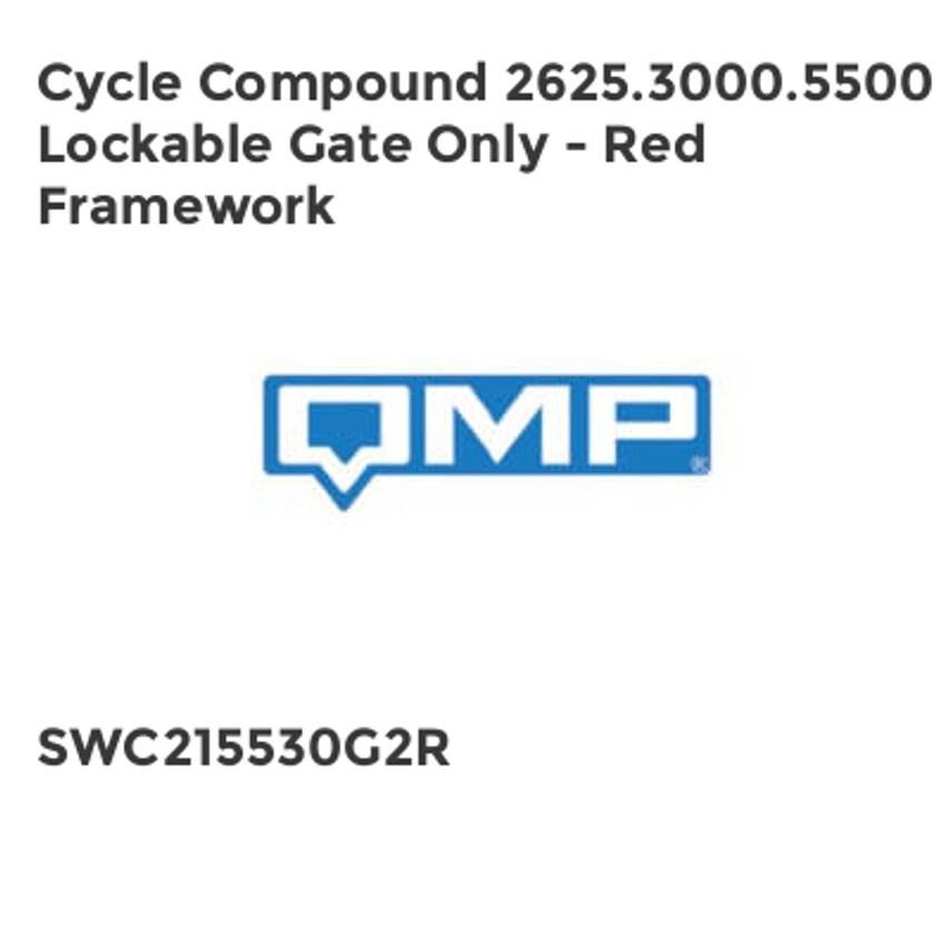 QMP Cycle Compound 2625.3000.5500 Lockable Gate Only - Red Framework