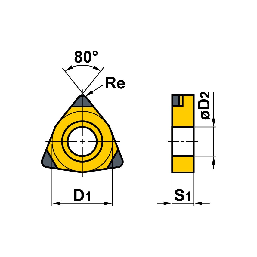 WNMG - T-Max P Turning Inserts (Grade H13A)