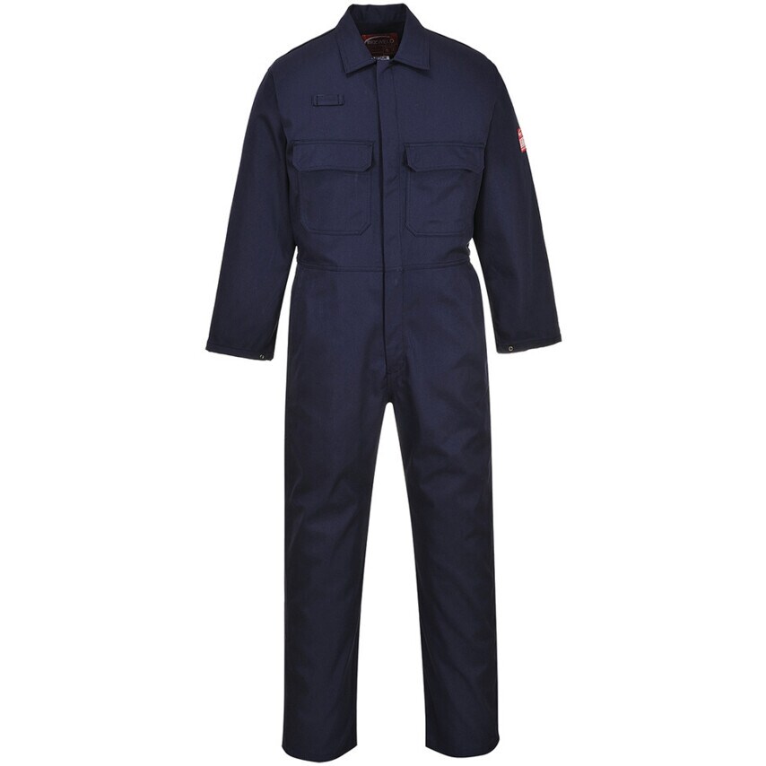 Portwest BIZ1 Bizweld Flame Resistant Coverall/Boiler Suit Navy (3XL) Regular Le