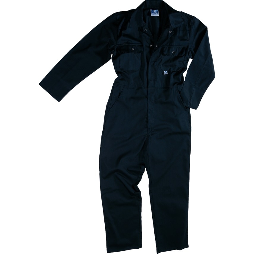 344 Stud Front Boiler Suit Navy Size 46"