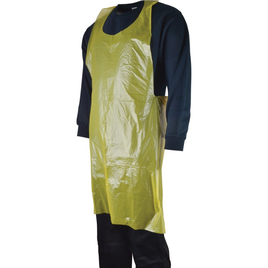 Sitesafe Yellow Disposable Apron, Pack of 100 Zoro UK