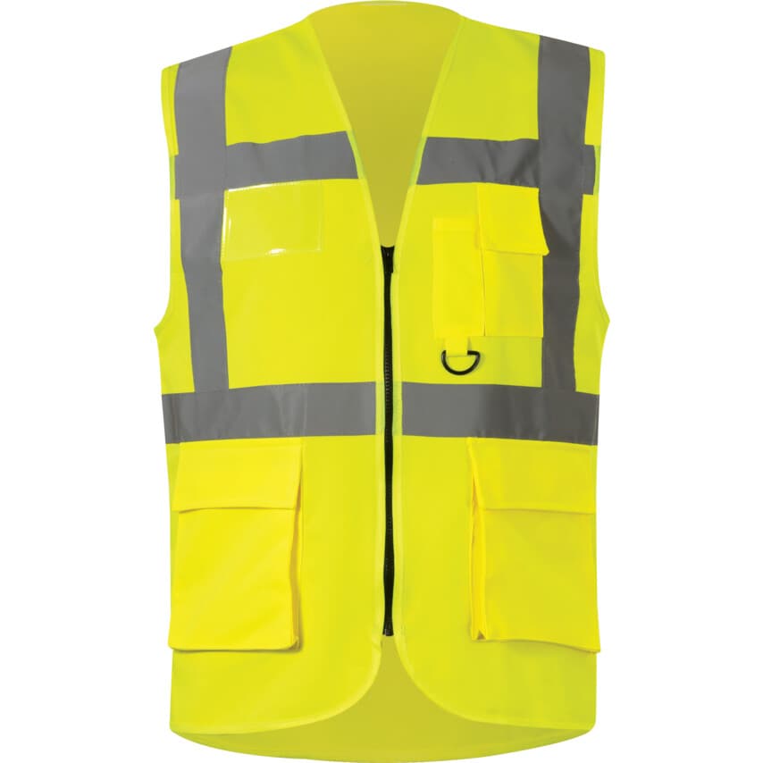 Tuffsafe Hi-vis Executive Vest (EN20471) Yellow - L