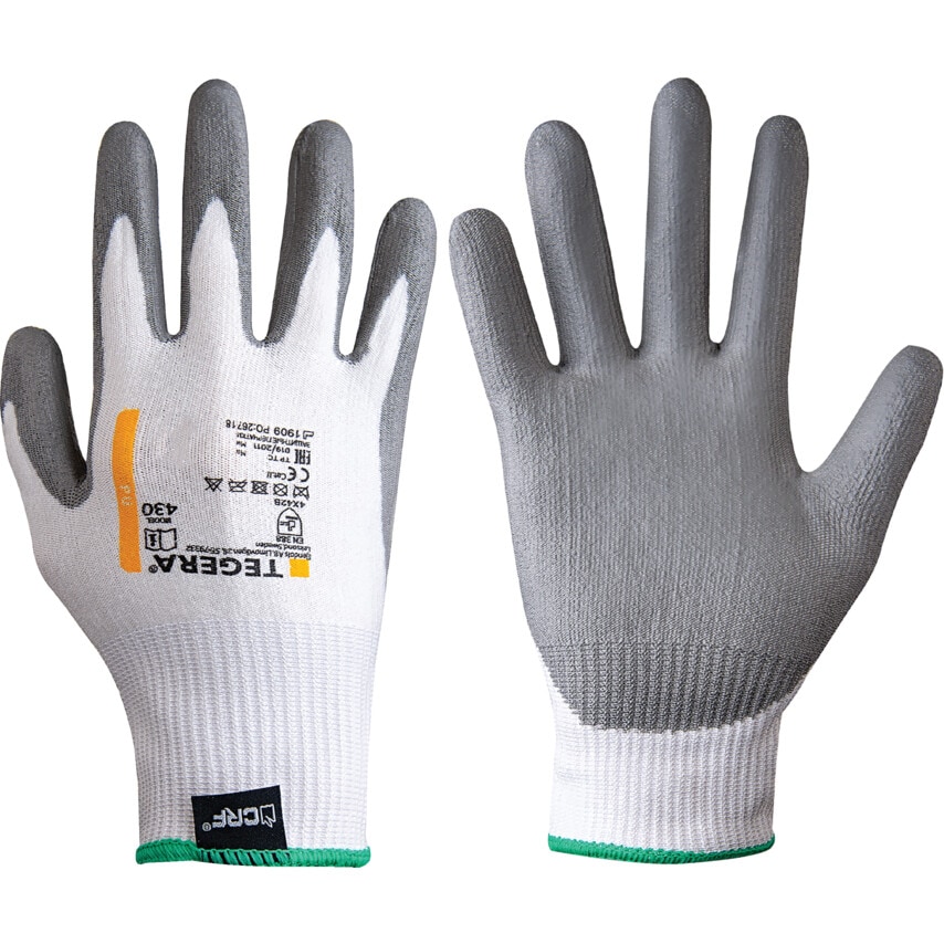Ejendals 430 Tegera Cut 3 PU Palm Coat Gloves Grey Size 9