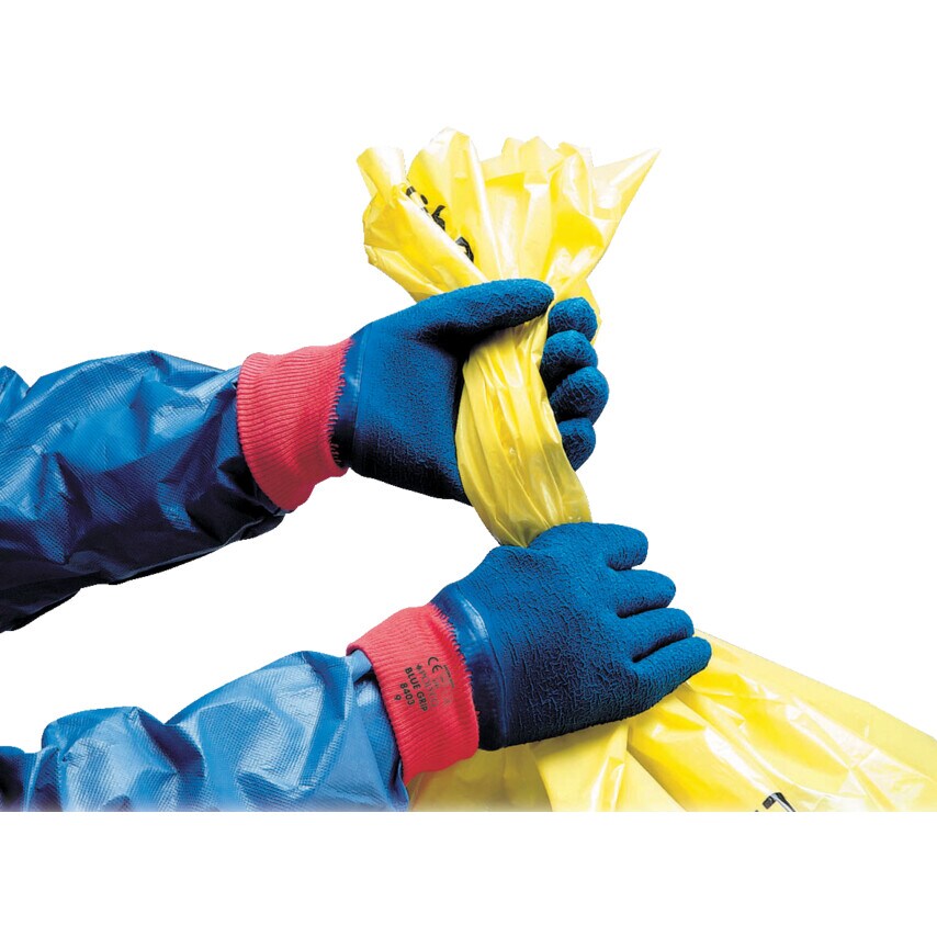 Polyco 8403 Bluegrip Latex Gloves R/C Cuffs Size 9