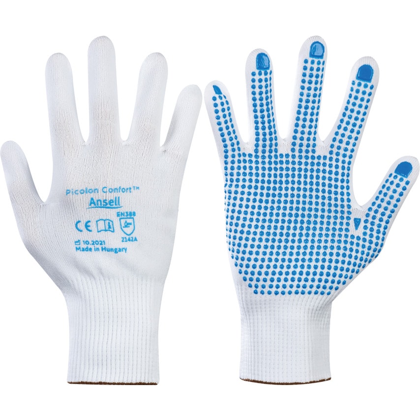 Marigold Picolon 2F80E01 Confort Palm-side Coated White Gloves - Size 7