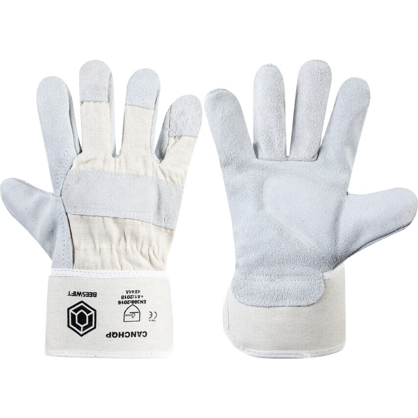 Shop Beeswift B Flex Mechanical Hazard Gloves, Leather, Red/Grey, Size