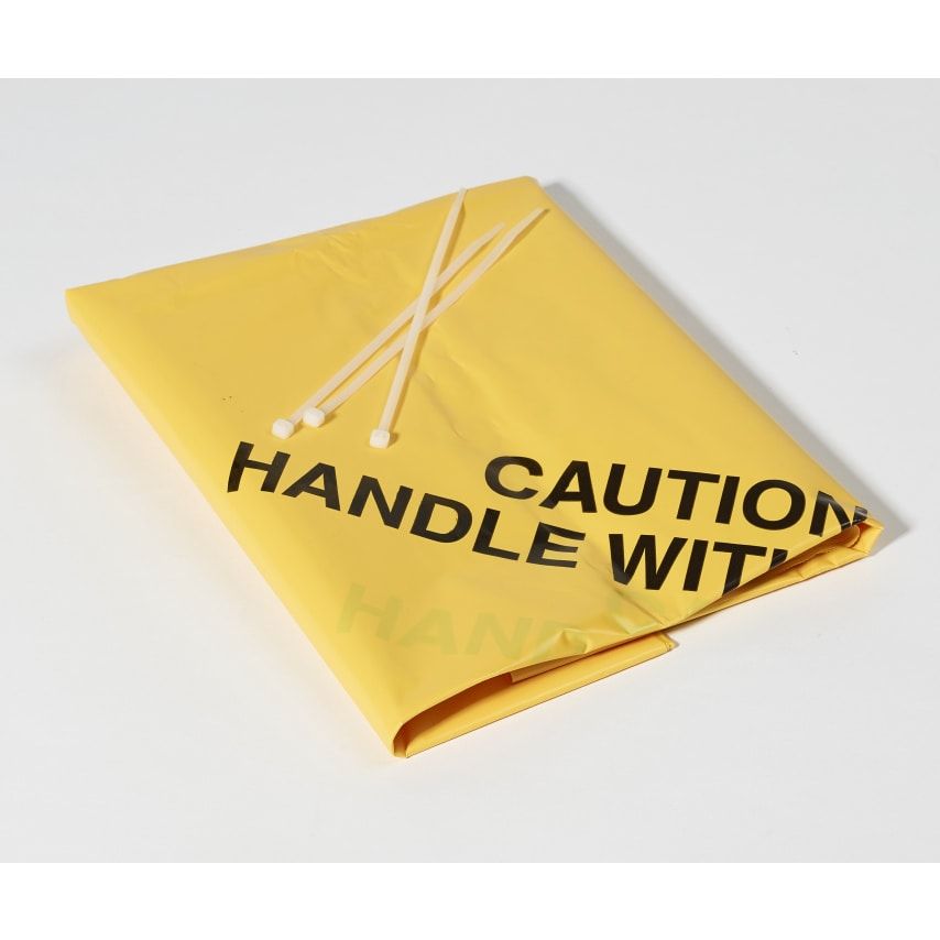 Spill Kill Yellow Heavy Duty Waste Disposal Bag & Ties, Pack of 10