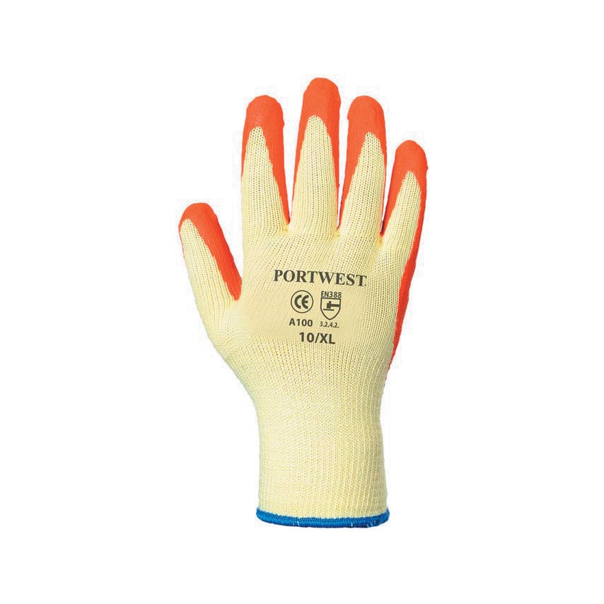Portwest A100 Grip Orange Gloves Size 10 Zoro UK