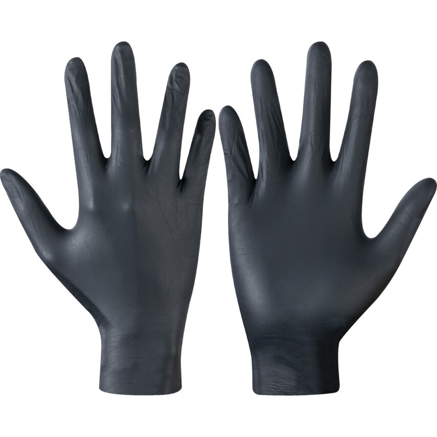 Shop Polyco Bodyguard Disposable Gloves, Black, Nitrile, Powder Free