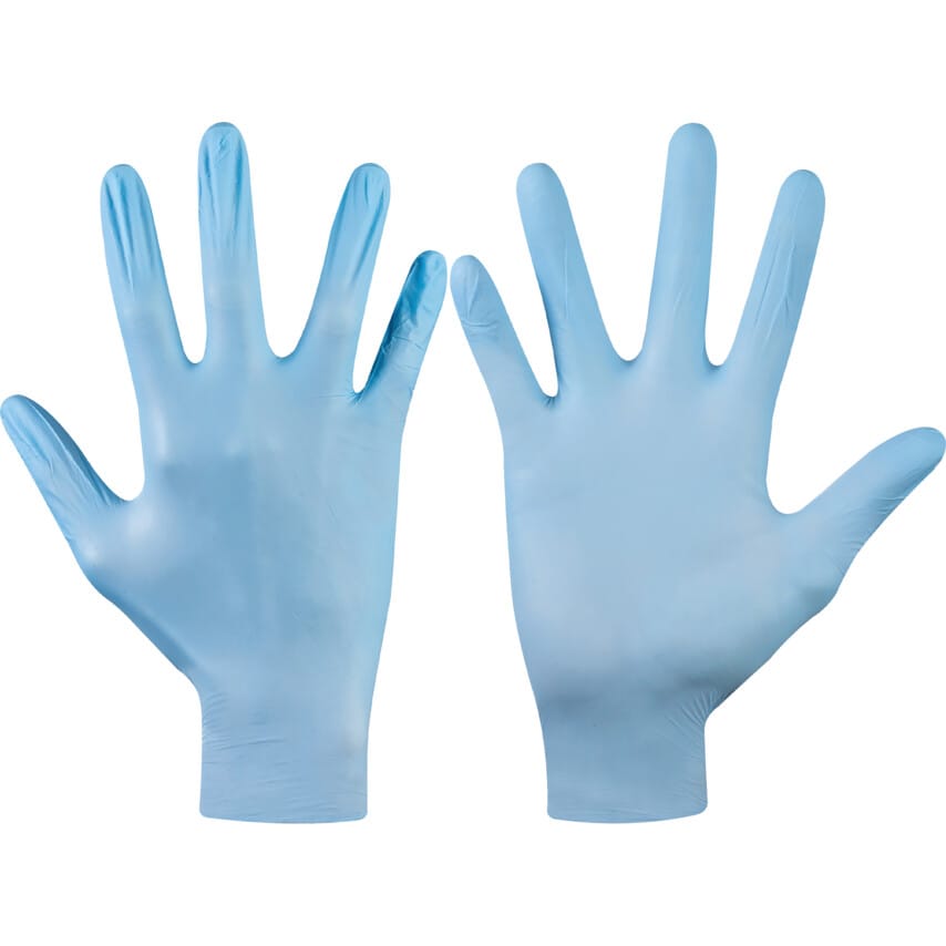 Ejendals Tegera, Disposable Gloves, Blue, Nitrile, Powder Free, Textured Fingert