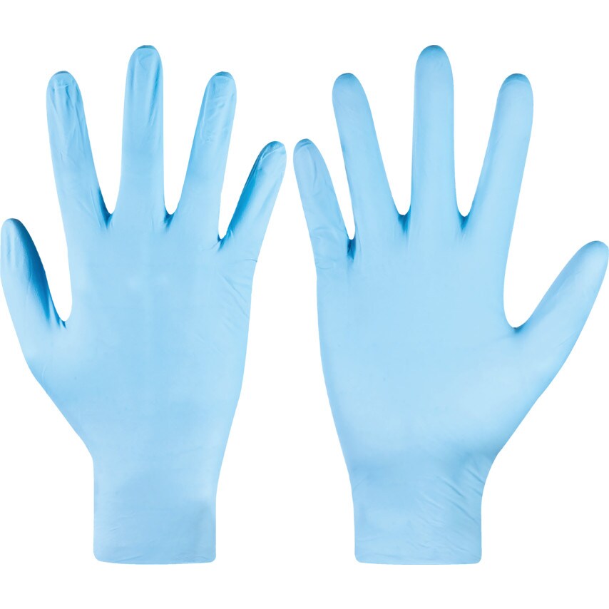 Shop Skytec Utah Disposable Gloves, Blue, Nitrile, Powder Free