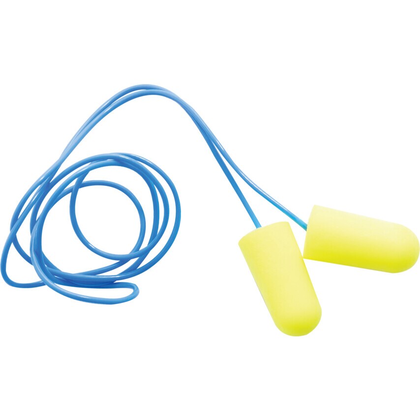 ES-01-005 Soft Corded Yellow Neon Ear Plugs (PR)