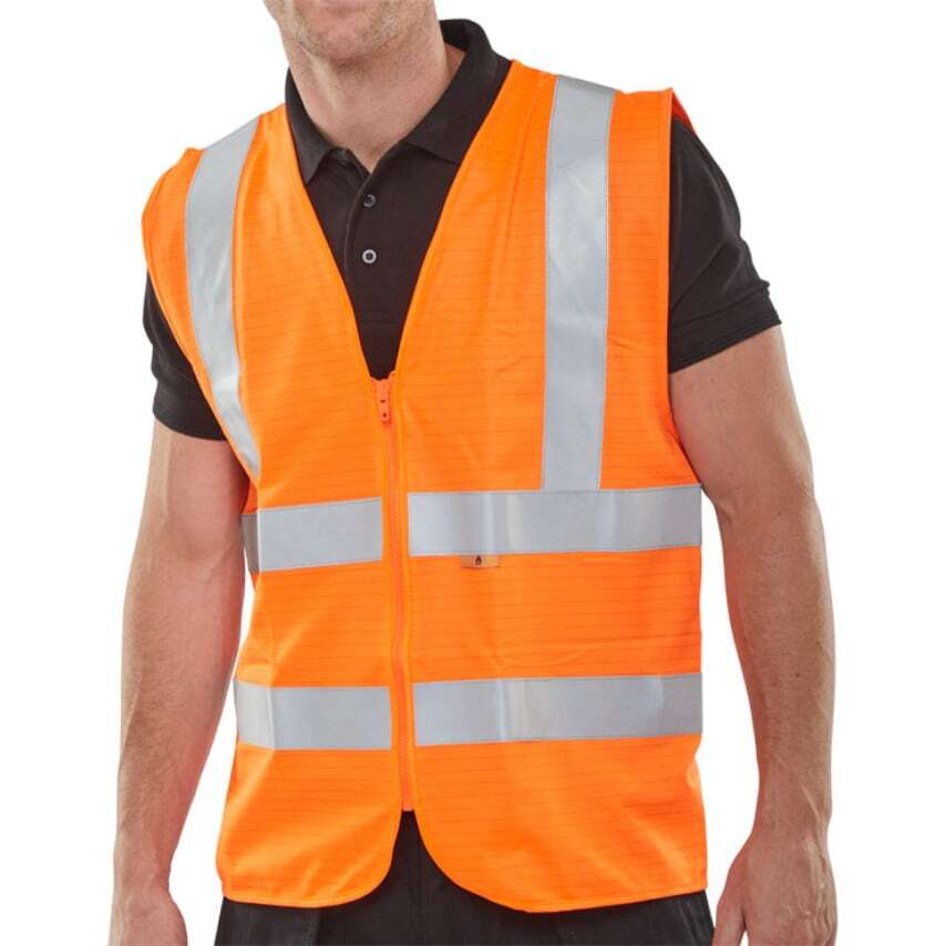 Beeswift BSEEN FR EN ISO20471 VEST ORANGE XL