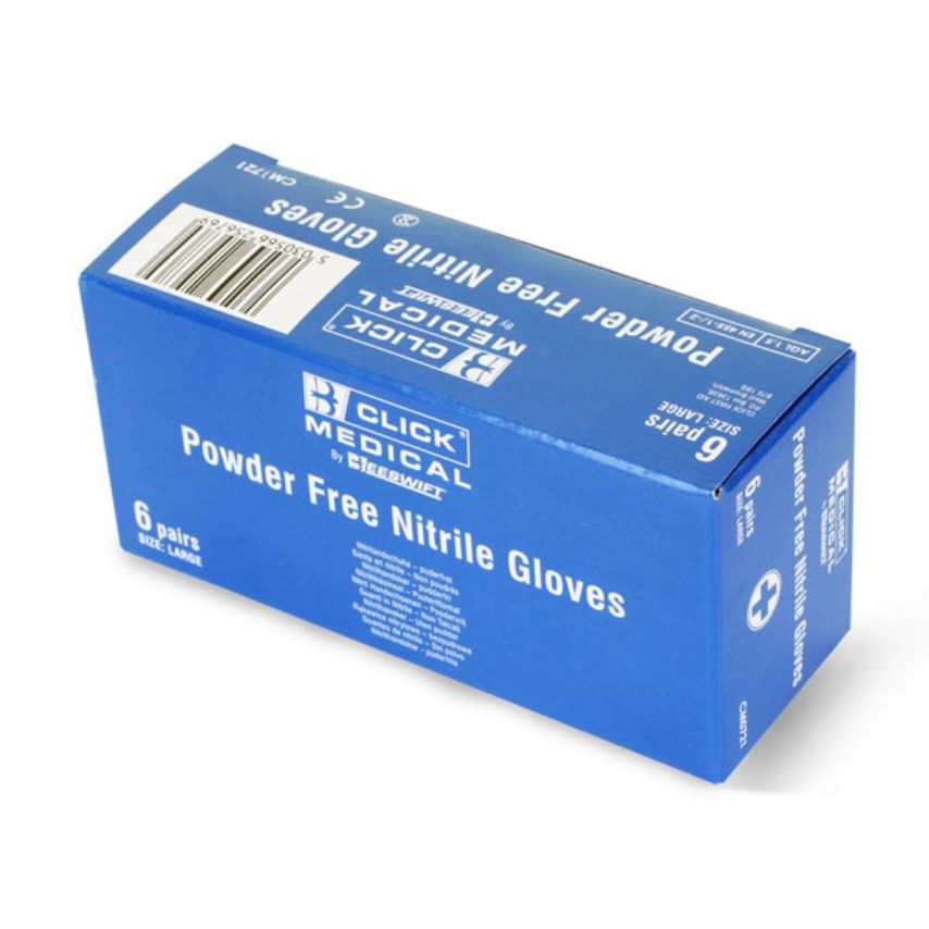 B Click Medical Nitrile Gloves - 6 Pairs in Carton