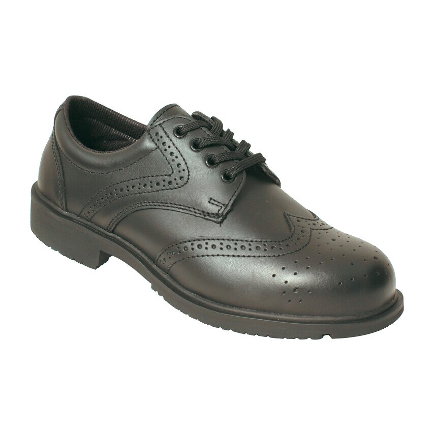 TC500 Brooklyn Brogue Black Safety Shoes - Size 6