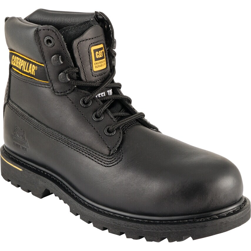 CAT 7040 Holton/B Mens Black Safety Boots - Size 7