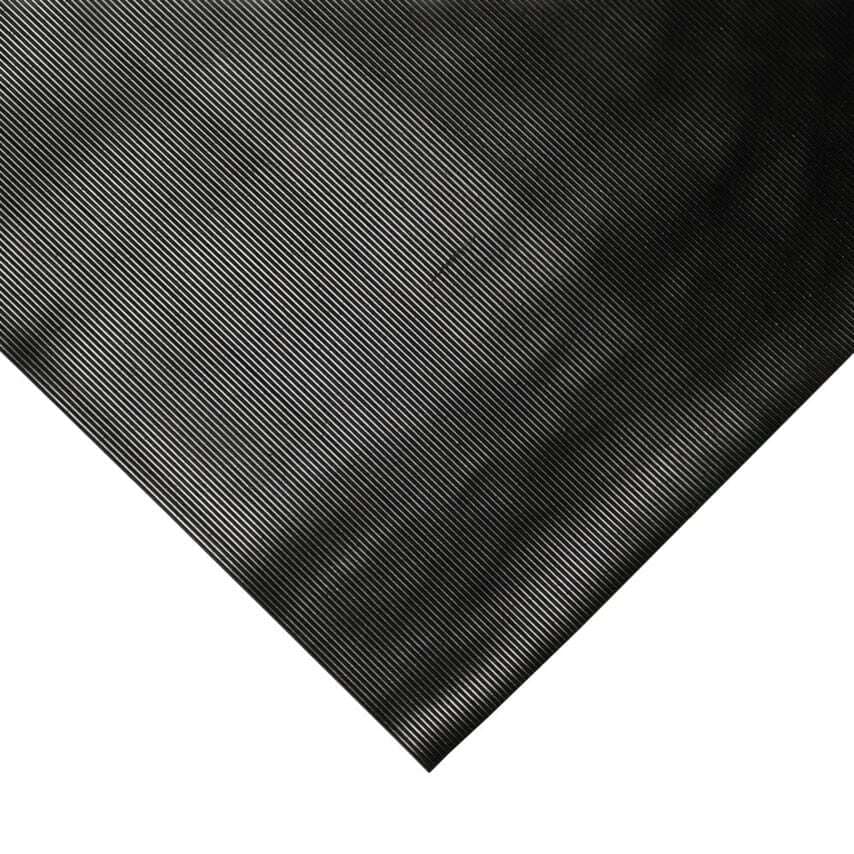 Coba 1.2m x 10m x 3mm Fine Flute Rubber Mat Black
