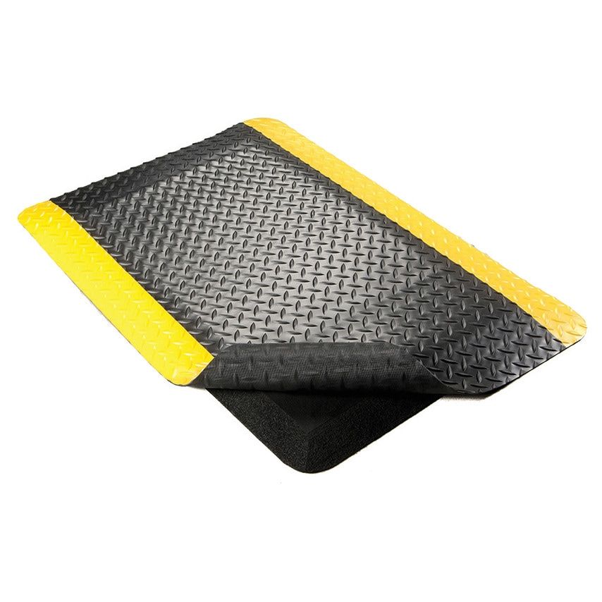 Wearwell 414.1516X2X3BYL Ultrasoft Diamond-plate Black and Yellow Mat 61cm x 91c