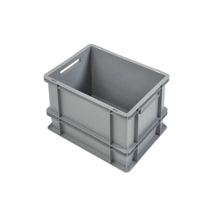 Topstore 30L Euro Container - Grey - 400mm x 300mm x 320mm, Pack of 5