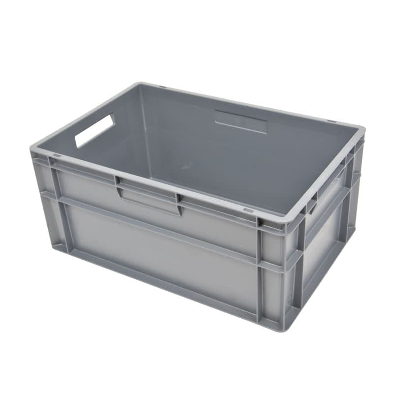 Topstore 52L Euro Container - Grey - 600mm x 400mm x 270mm, Pack of 2