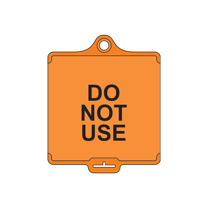 Centurion Europe TGFM0550O Assettag Flex - Medium Do Not Use 1 - Orange, Pack of