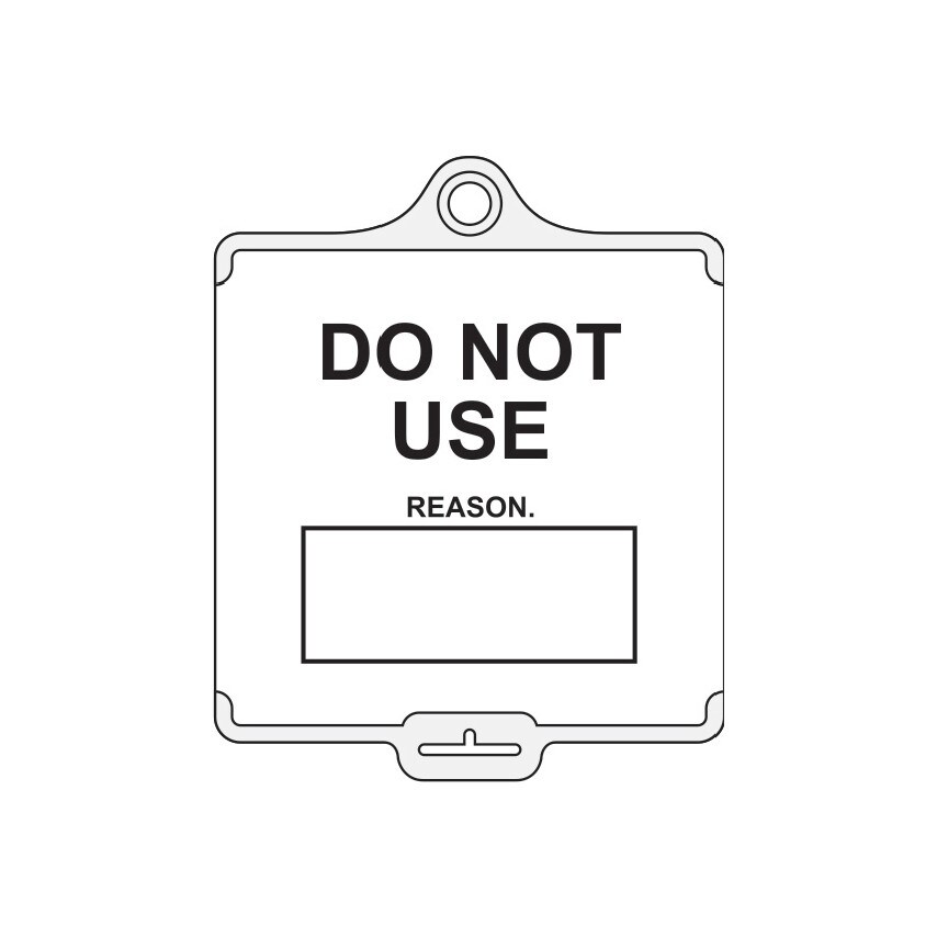 Centurion Europe TGFM0650W Assettag Flex - Medium Do Not Use 2 - White, Pack of