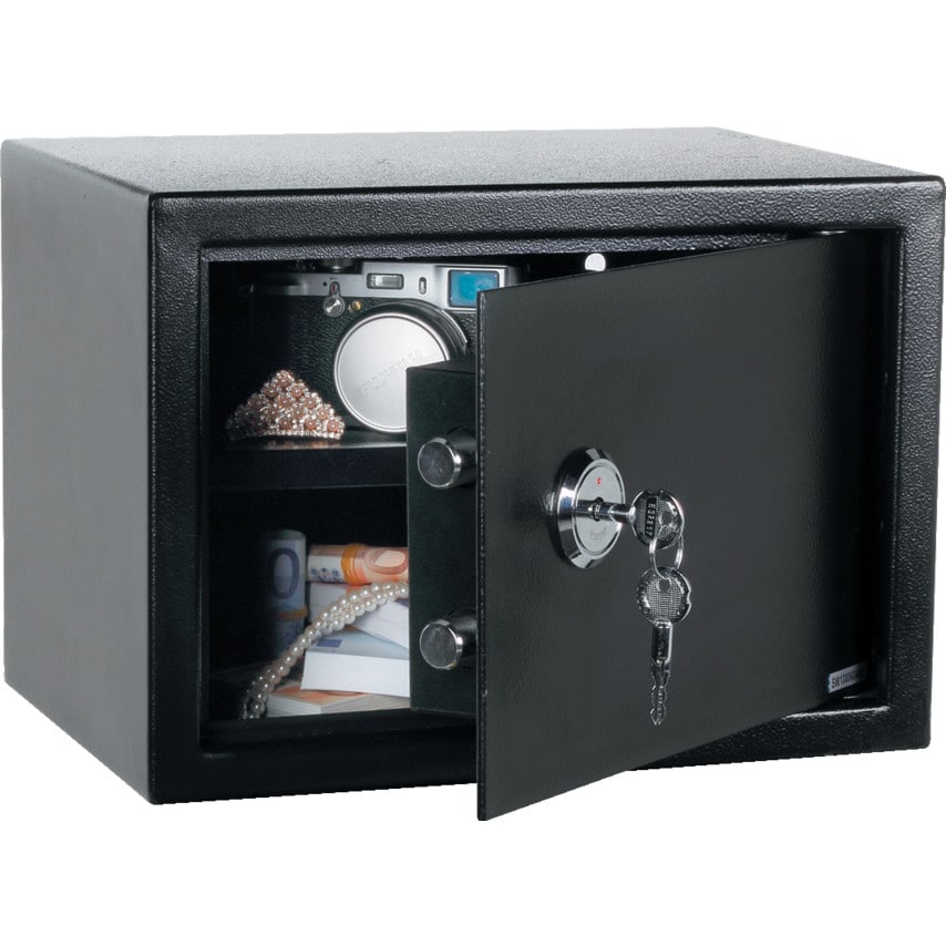 Matlock Mechanical Keyed Safe Black 250X350X250MM Zoro UK