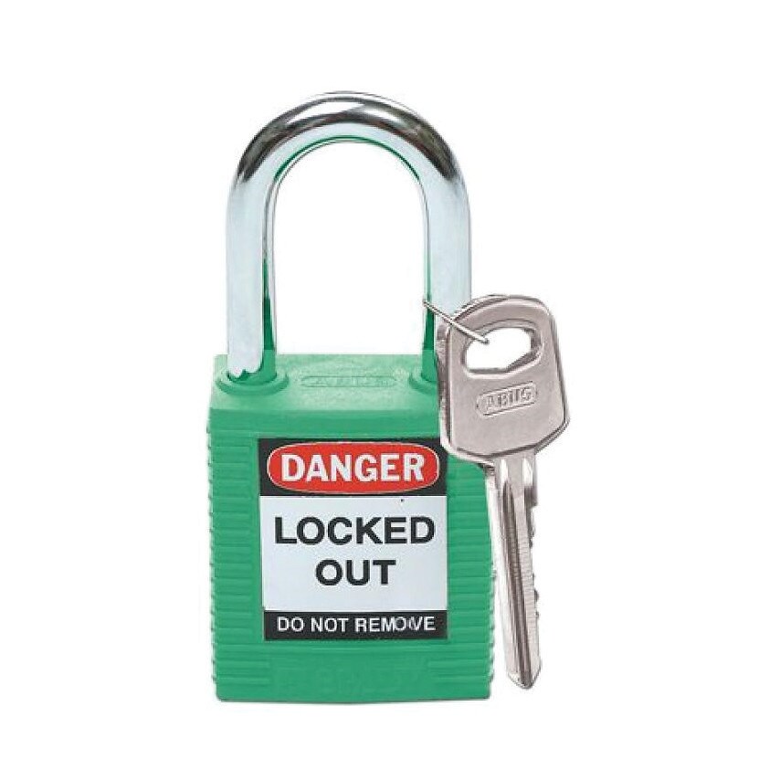 Brady 051345 Safety Padlock Keyed Differently Green