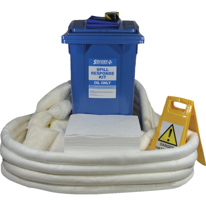 Solent Spill Control S+ SPILL RESPONSE KIT;OIL-ONLY 360LTR WHEEL BIN