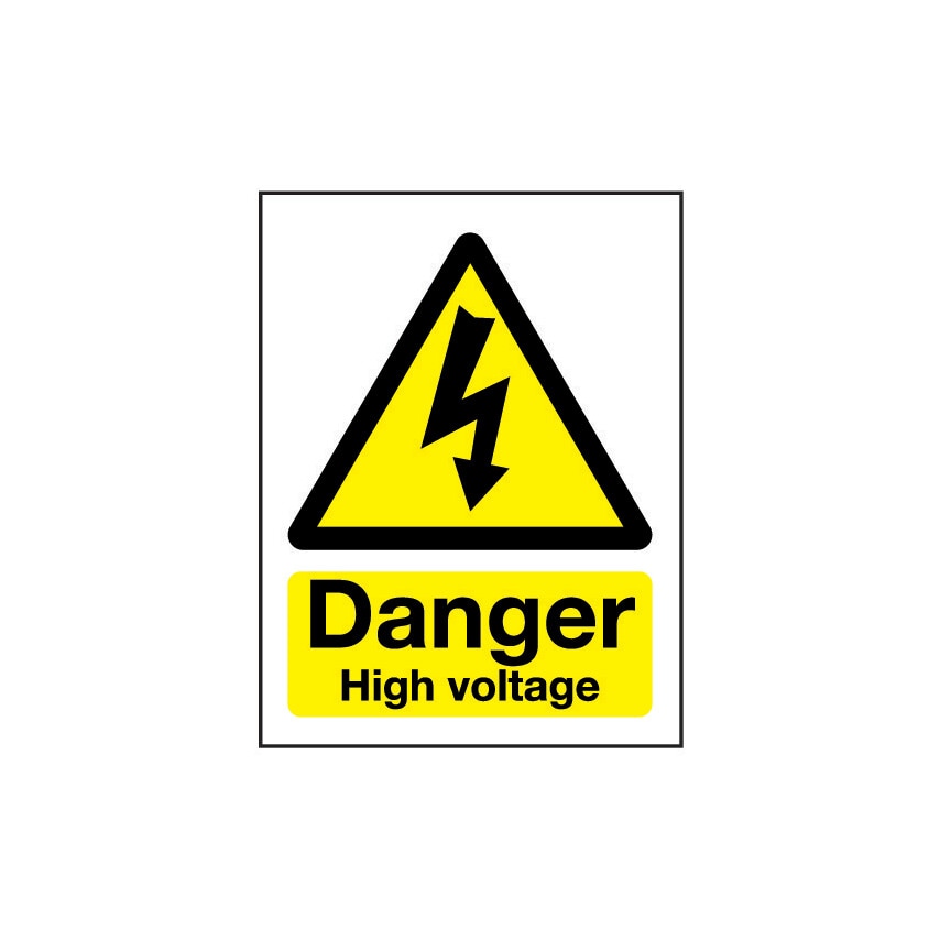 Sitesafe High Voltage Vinyl Danger Sign - 148 x 210mm