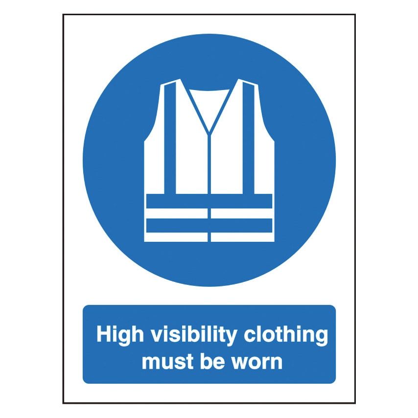 Stewart Superior Hi-visibility Clothing Must Be Worn Polycarbonate Sign - 300 x