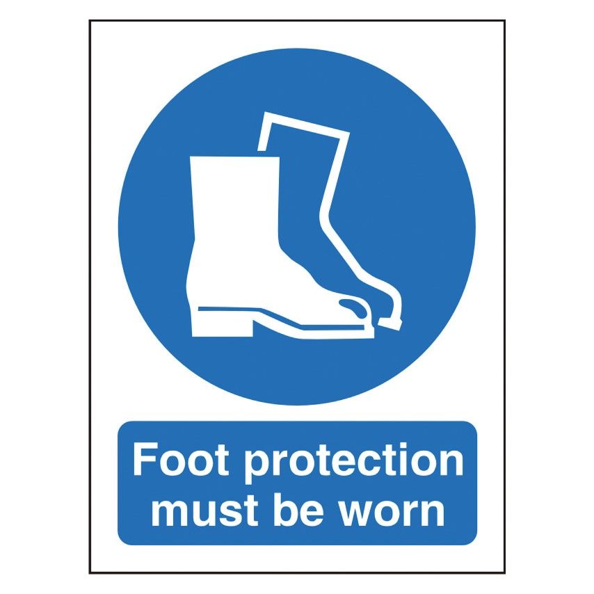 Stewart Superior Foot Protection Must Be Worn Polycarbonate Sign - 300 x 400mm