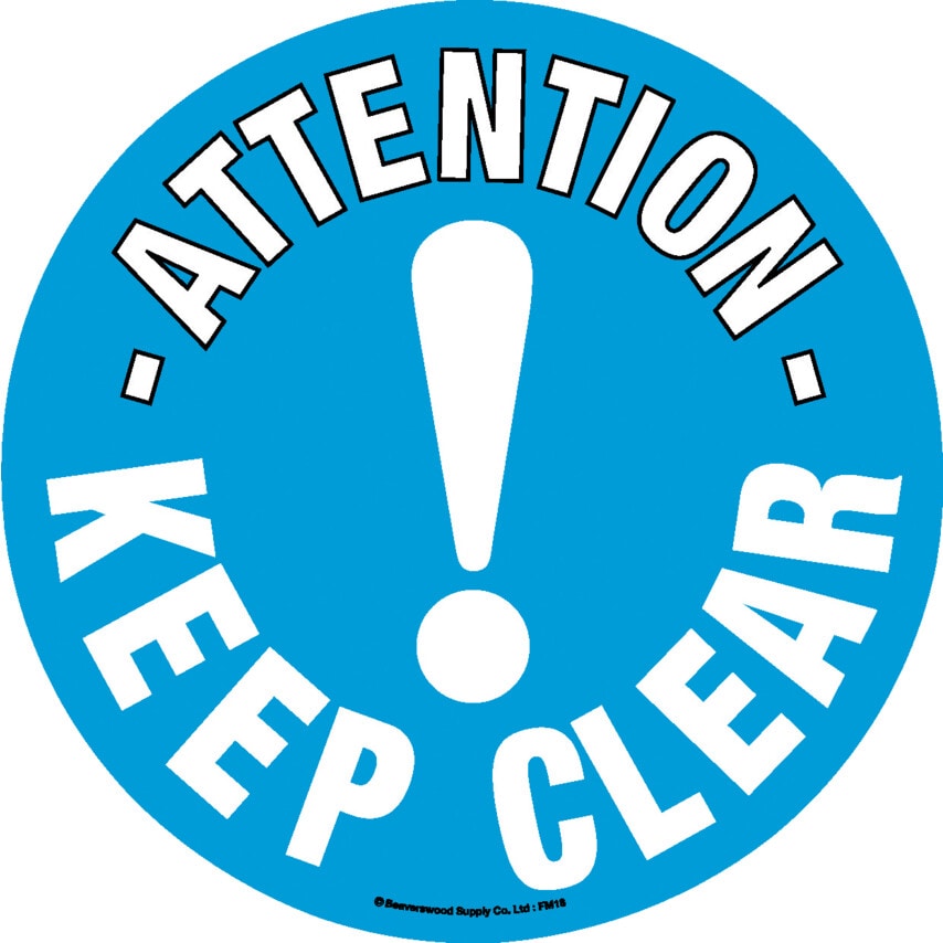 Beaverswood FM18 Floor Marker Keep Clear PVC Film Sign - 430 DIA