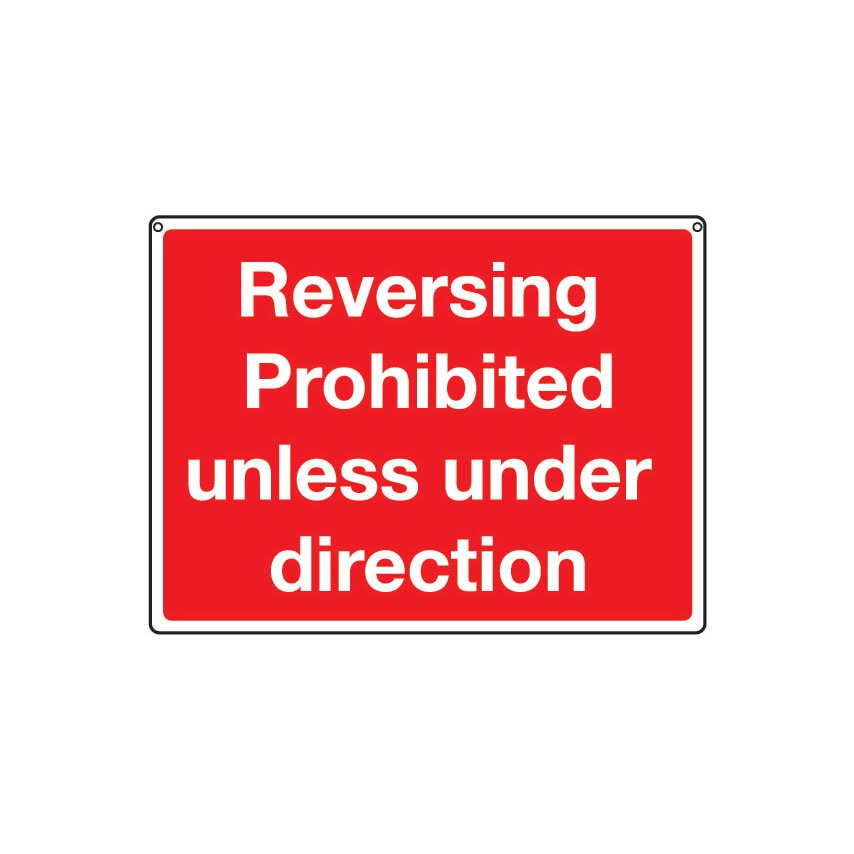 Sitesafe General Construction Reversing Prohibited Rigid PVC Sign - 600 x 450mm