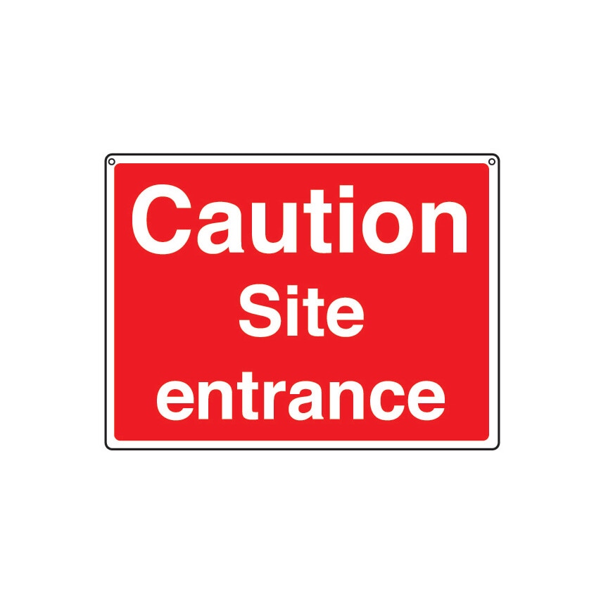 Sitesafe General Construction Site Entrance Rigid PVC Sign - 600 x 450mm