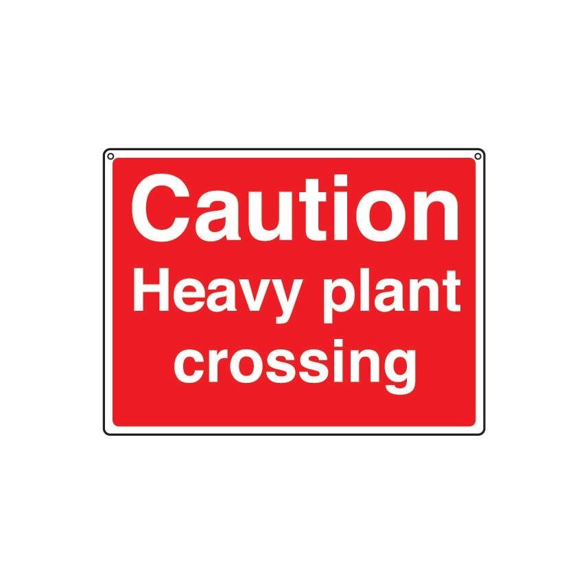 Sitesafe General Construction Caution Heavy Plant Crossing Rigid PVC Sign - 600