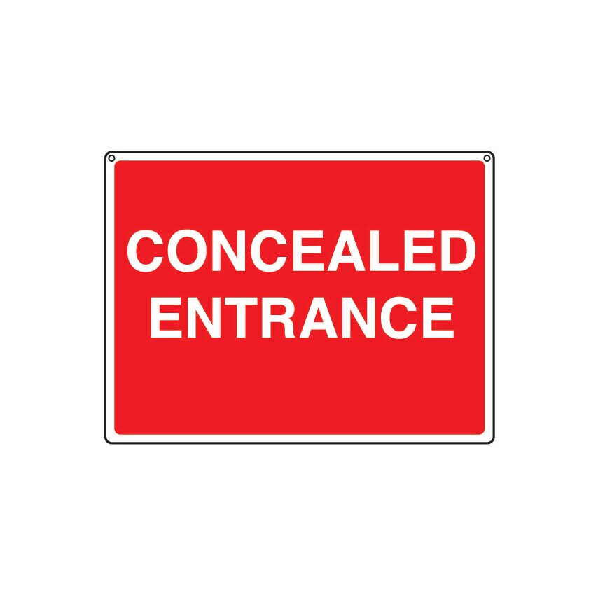 Sitesafe General Construction Concealed Entrance Rigid PVC Sign - 600 x 450mm