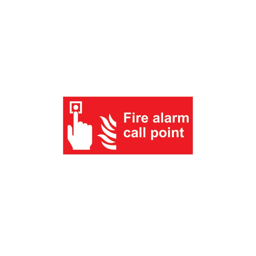 Sitesafe Fire Alarm Call Point Rigid PVC Sign - 200 x 100mm