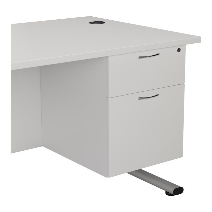 Tc 655 Fixed Pedestal 2 Drawers White