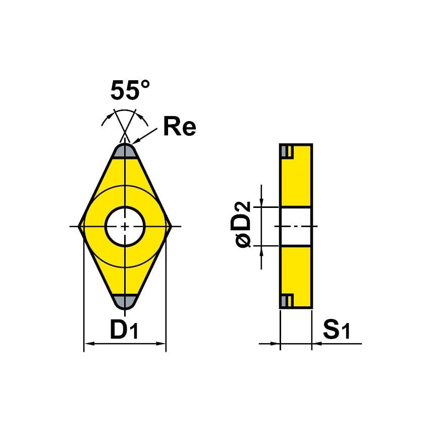 Sandvik Coromant DCMT 11T312-PM Insert Grade 4235- you get 10