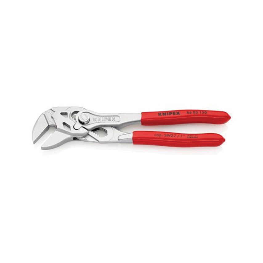Knipex Mini Pliers Wrench, Plastic Coated, Chrome at Zoro
