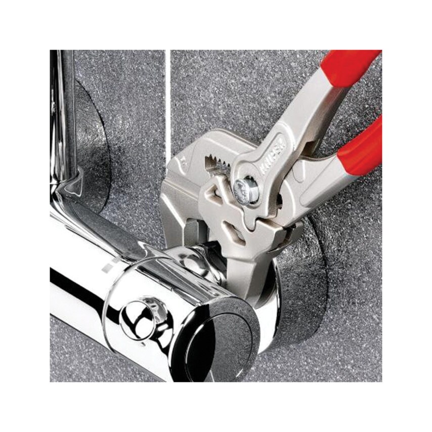 Knipex Mini Pliers Wrench, Plastic Coated, Chrome at Zoro